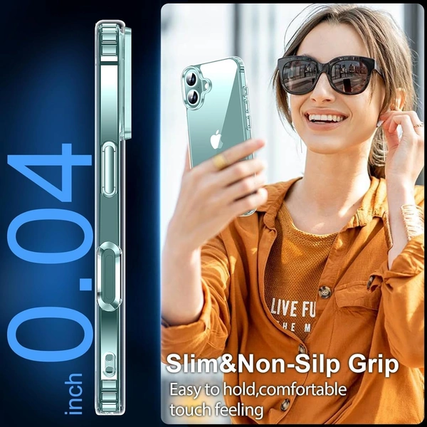 Generic  Clear Transparent Shockproof Scratch Resistant Protective Phone Soft Silicone Slim Cover for iPhone  11 To 16 Series(Transparent) - i Phone 16