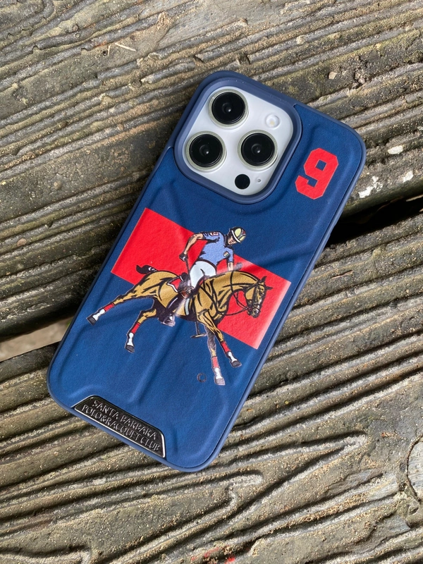 Generic   Santa Barbara U.S. Polo Assn. Horse Racing Design Phone Cover - Blue  - i Phone 15 Pro Max, Blue