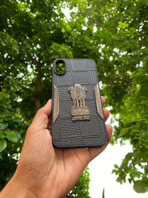 Generic  I Phone Indian National Emblem Lather For 10 To 16 Series - I Phone XR