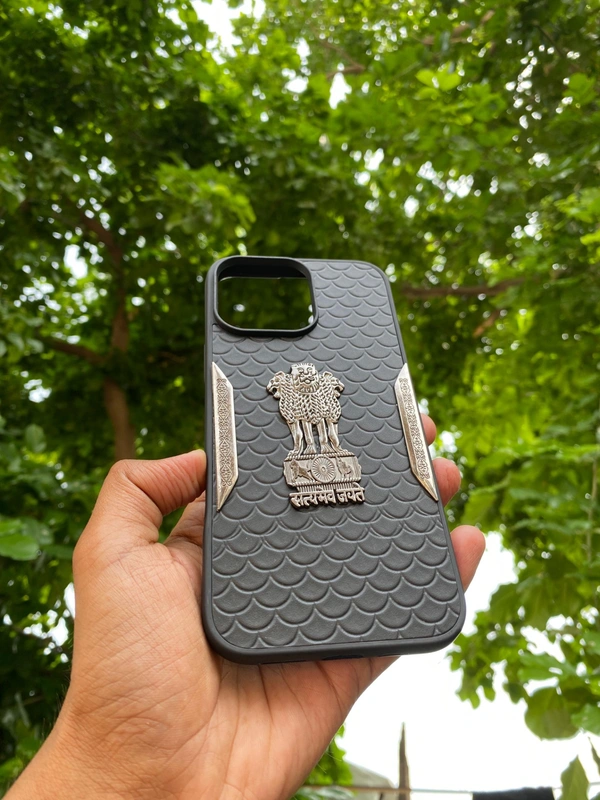 Generic  I Phone Indian National Emblem Lather For 10 To 16 Series - I Phone 11 Pro
