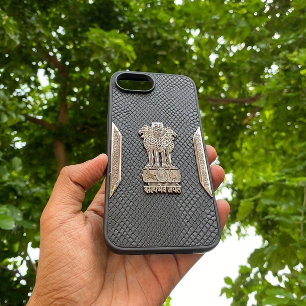 Generic  I Phone Indian National Emblem Lather For 10 To 16 Series - I Phone 16E