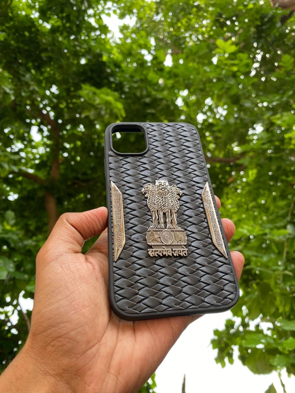 Generic  I Phone Indian National Emblem Lather For 10 To 16 Series - I Phone 11