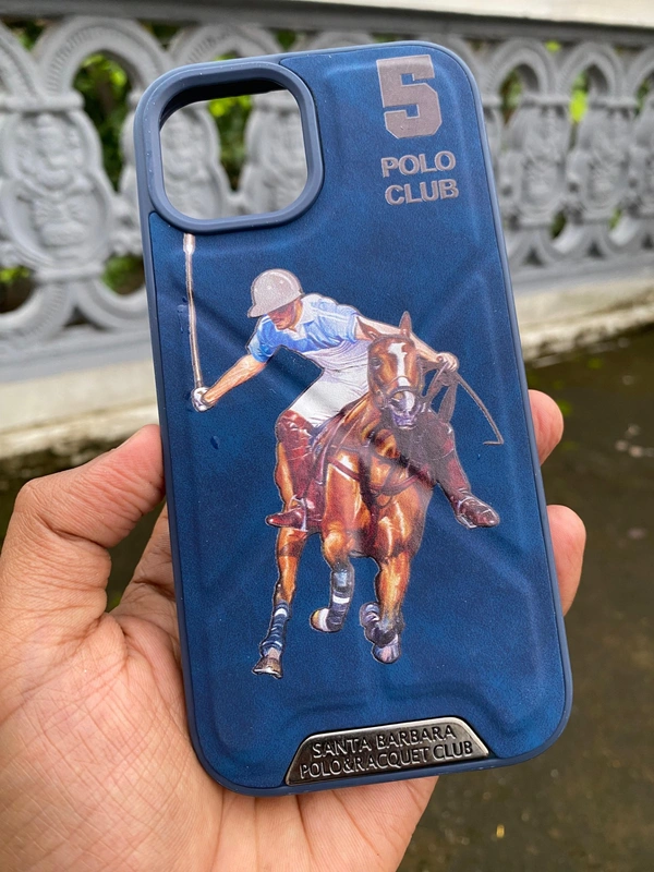 Generic  Santa Barbara U.S. Polo Assn. Horse Racing Design Phone Cover - Navy Blue - i Phone 15 Plus, Navy Blue