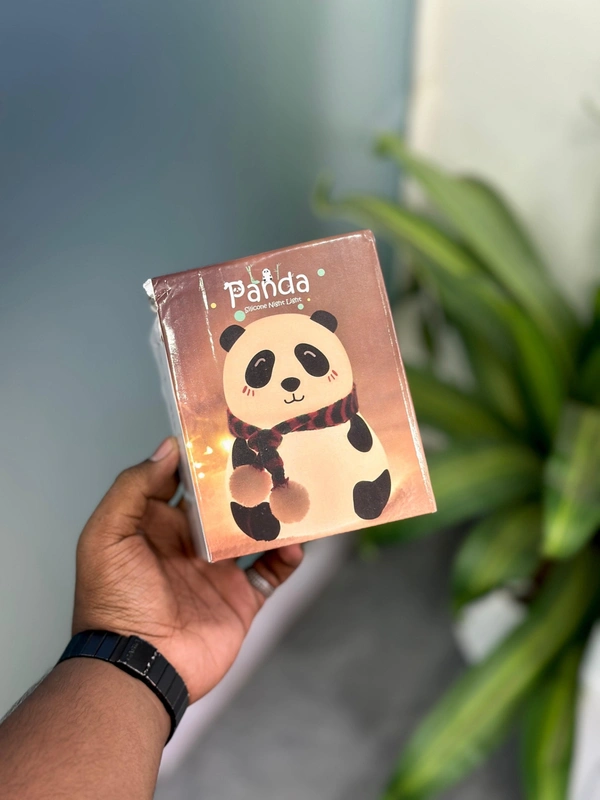 Pandalamp Panda LED Night Light – Soft Silicone Rechargeable Lamp with Touch Control, Perfect for Baby Nursery, Kids' Bedroom, and Gifting - White