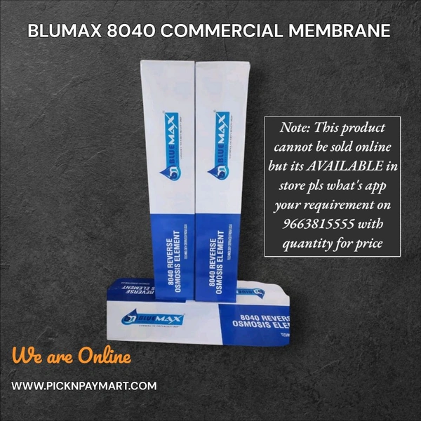 BLUMAX 8040 COMMERCIAL MEMEBRANE | WORKS UPTO 1500 TO 2000 TDS | 1000 LPH MEMBRANE 