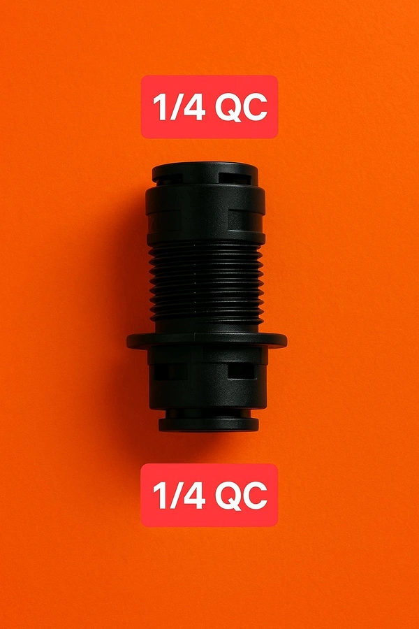 1/4" Quick Connect Bulkhead Fitting – Durable Plastic Connector for RO Systems, Water Filters, and Fluid Transfer Applications