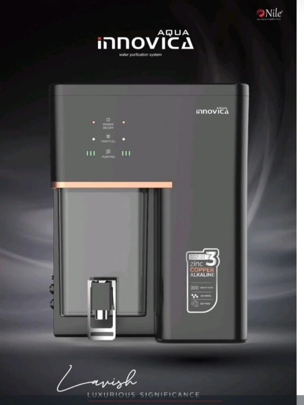 INNOVICA RO UV UF TDS Water Purifier with Copper Alkaline – 12L | 3000 TDS Support | LED Indicator | 1-Year Warranty | BLACK COLOUR 