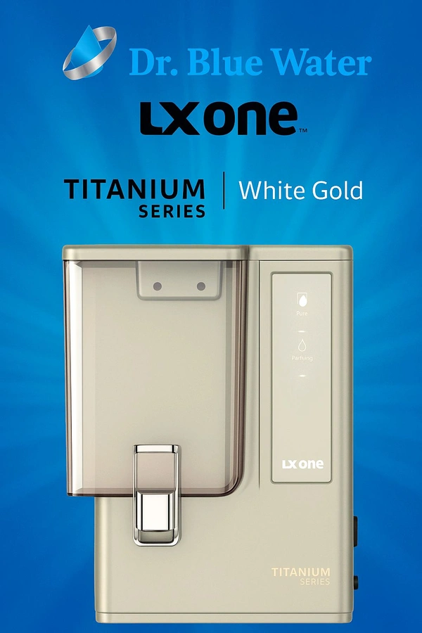 Dr. Blue Water LX One – RO+UV+UF+TDS Water Purifier (White Gold, Titanium Series)