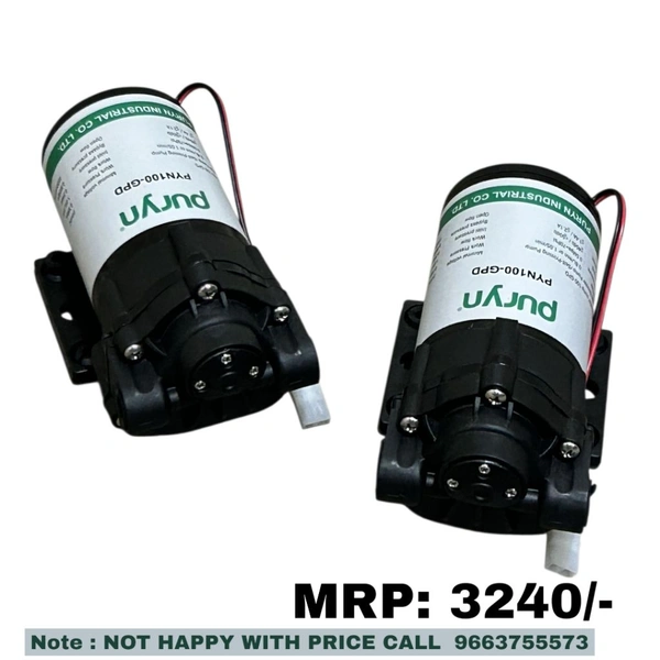 PURYN 100 GPD Self Suction RO Booster Pump for Water Purifier – 24 Months Warranty