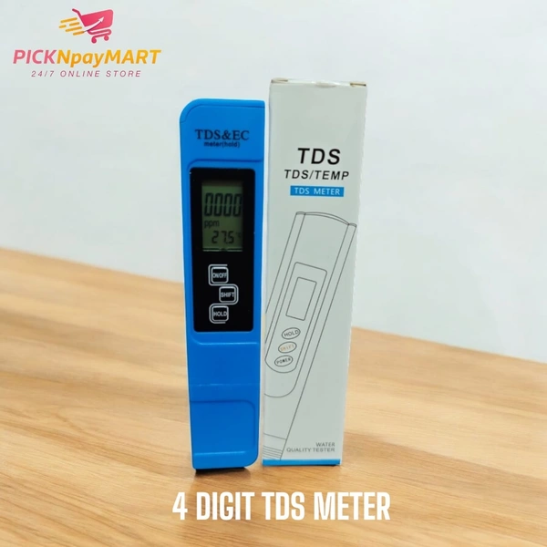TDS METER 4 DIGIT EC WITH PAPER BOX | TDS METER / DIGITAL TDS METER WITH TEMPERATURE AND WATER QUALITY MEASUREMENT FOR RO PURIFIER (TDS EC)