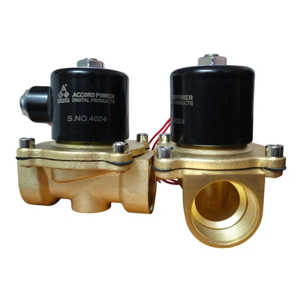 ACCORD BRASS SV |BRASS SOLENOID VALVE | 1/2 INCH | 3/8 INCH | 1 INCH | 1-1/2 INCH | 2 INCH SIZES - Gold
