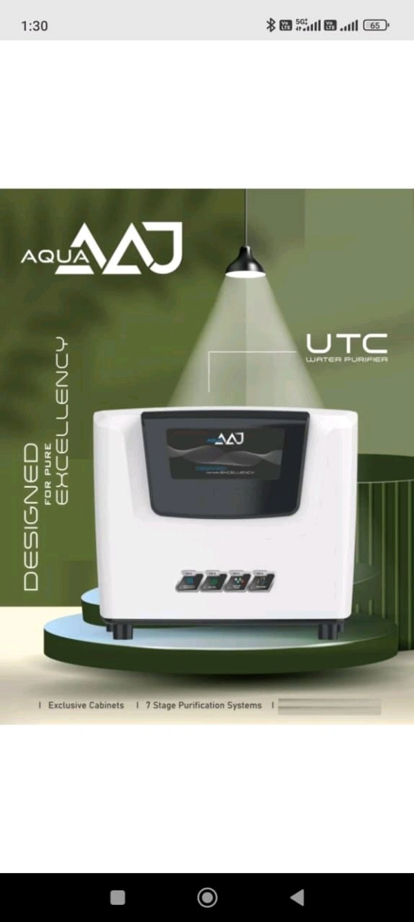 AQUA AAJ UTC WHITE RO UV TDS WATER PURIFIER | UNDER THE COUNTER WATER PURIFIER | UNDER THE SINK WATER PURIFIER