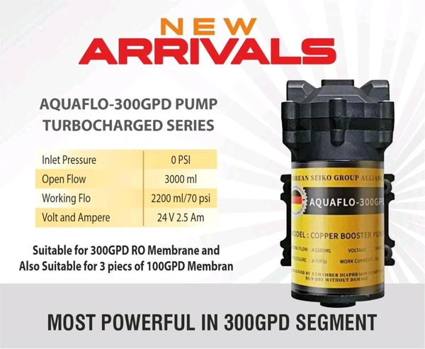 AQUAFLO TURBO 300 GPD PUMP | IMPORTED |100% COPPER
