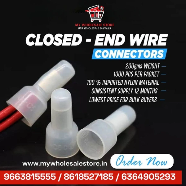 CE2 WIRE END TERMINAL | CLOSED END WIRE CONNECTOR | 1000 PCS PACK