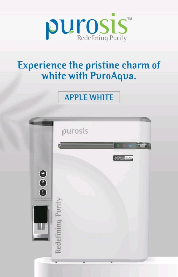PUROSIS WHITE LED INDICATION RO UV TDS WATER PURIFIER READY SYSTEM