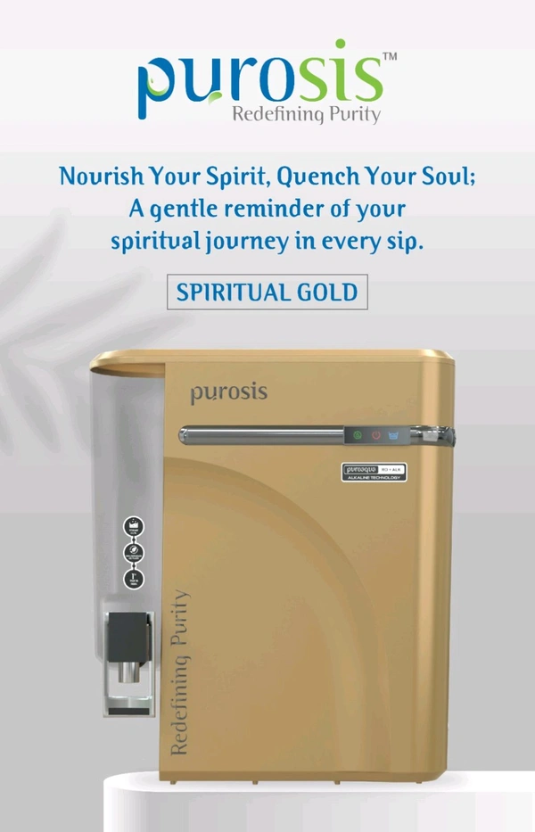 PUROSIS SPIRITUAL GOLD RO UV TDS WATER PURIFIER READY SYSTEM