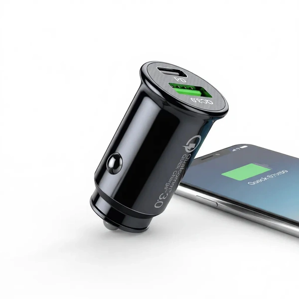 UniBoss Superfast Mini Car Charger - Black