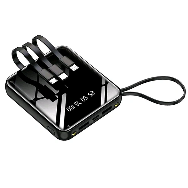 UniBoss  Original Fast Charging Powerbank With Inbuilt Cable - Black