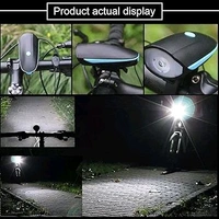 2-in-1 Rechargeable - Cycle Light (3 Modes) Cycle Light and Horn/Cycle Lights Rechargeable Waterproof (140 dB) Cycle Light with Horn Cycle LED Front Light | Cycle Bell