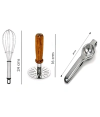 Combo Of Masher Whisk And Lemon Squeezer