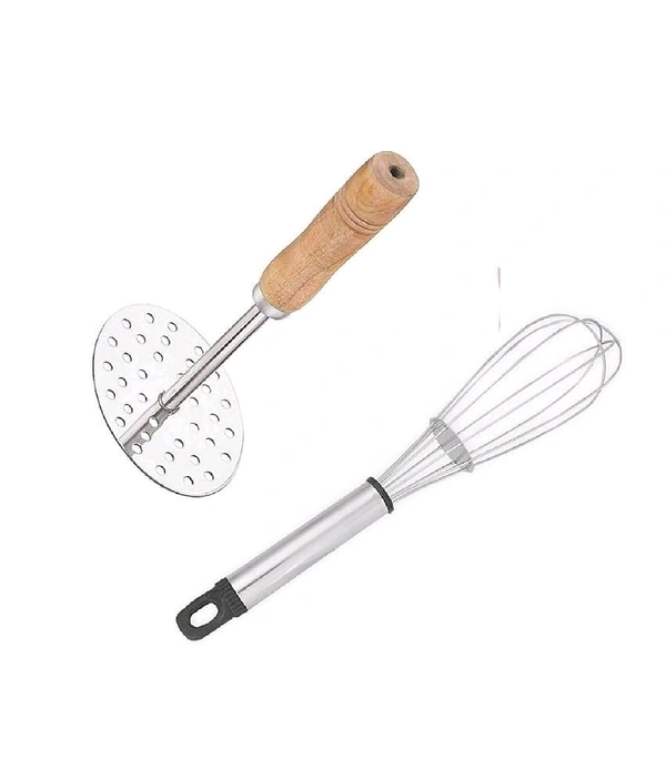 Combo Of Masher Whisk And Lemon Squeezer