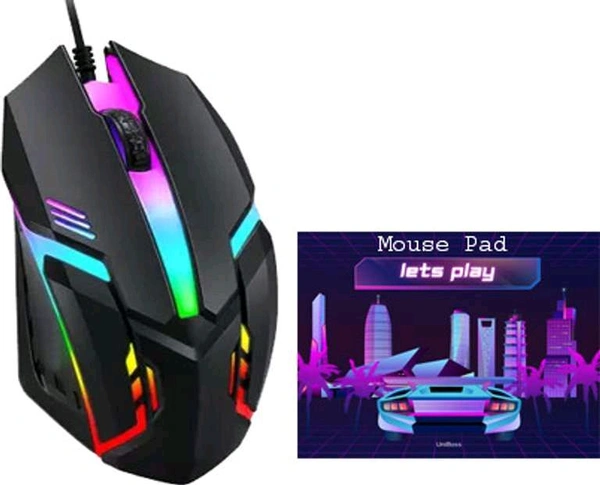 Gaming Mouse With Mouse Pad