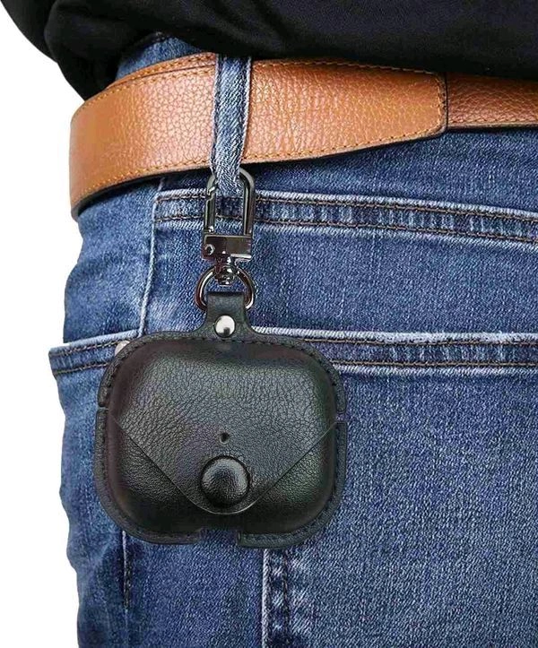 Leather Earphone Case - Cover Drop- Proof Anti- Scratch Charging Earphones Shell for Storage Pro Headphones Leather Bag Portable Accessories Light Case Brown