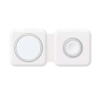 2 In 1 Foldable Fast Charging Magnetic Wireless Charger For Magsafe Smartwatches, Airpods And Smartphone