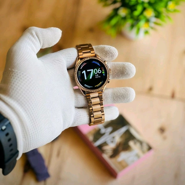 Smartwatch Generation 8 - 2024 Diamond Design With Dual Belts | One Silicon Strap And One Metal