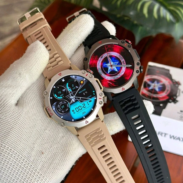 TF 10 Pro Captain America Smartwatch With 100% Water Proof + Ultra Amoled Hd Display | High Quality Metal Body Long Lasting Battry Back Up