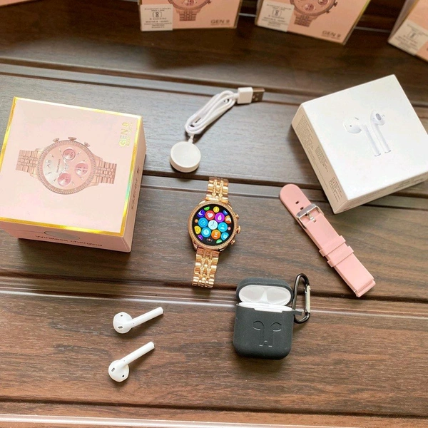 Most Awaited Budget Combo | Air Pods 2 Awesome Quality With Case and Generation 9 Premium Smartwatch Combo Offer