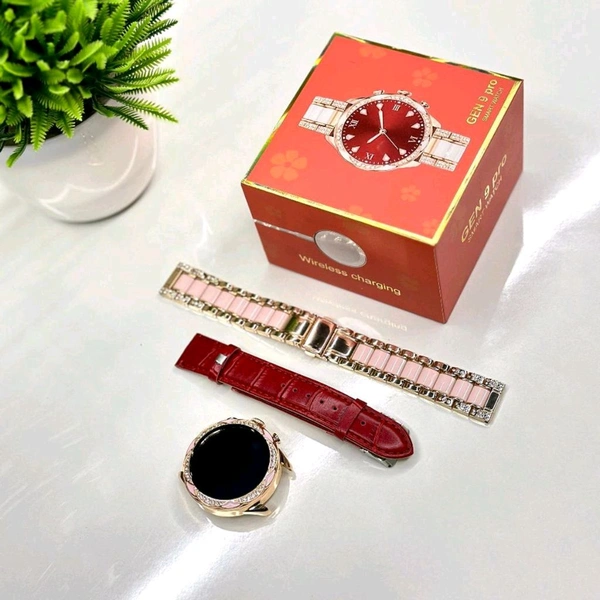 Generation 9 Pro 2024 Diamond Design With Dual Belts, One Silicon One Metal, Metallic Alloy Body With Amalgam Of Most