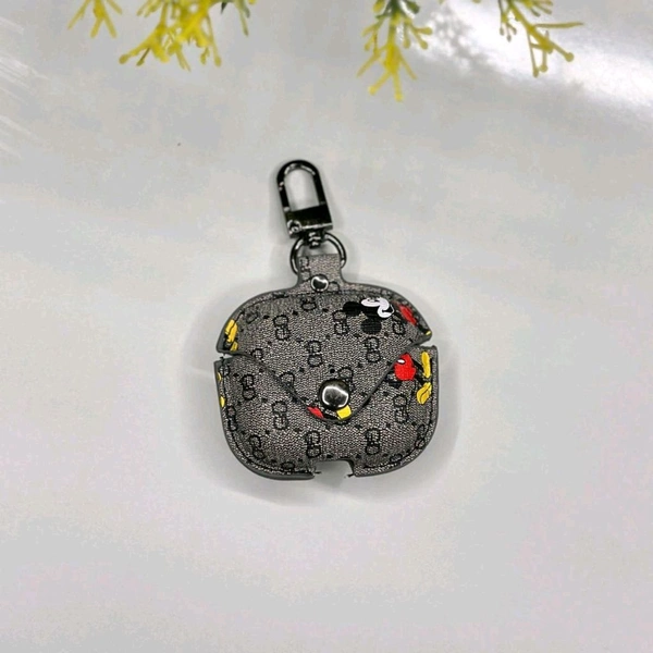 Leather Earphone Case - Cover Drop- Proof Anti- Scratch Charging Earphones Shell for Storage 3 Headphones Leather Bag Portable Accessories Light Case