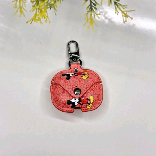 Leather Earphone Case - Cover Drop- Proof Anti- Scratch Charging Earphones Shell for Storage 3 Headphones Leather Bag Portable Accessories Light Case