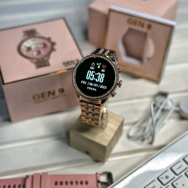 Smartwatch Generation 9 - 2024 Diamond Design With Dual Belts | One Silicon Strap And One Metal