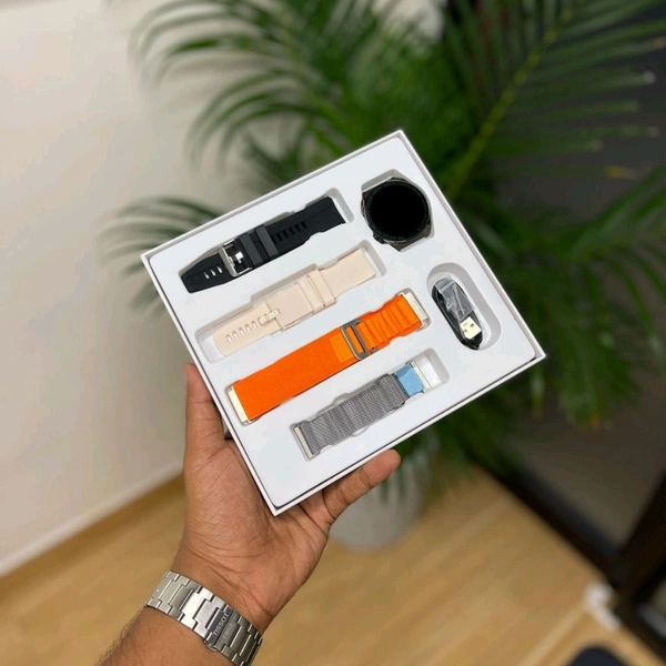 Round Budget Smartwatch With 4 Strap | Festival Combo Limited Edition