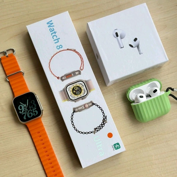 The Latest Smart Watch Series 8 Ultra And Air Pods 3 Awesome Quality With Premium Silicon Case