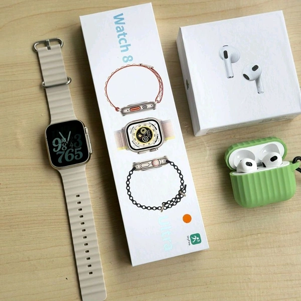 The Latest Smart Watch Series 8 Ultra And Air Pods 3 Awesome Quality With Premium Silicon Case