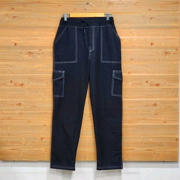 Trendy Denim Cargo Pants - Stylish and Comfortable! - M, Black