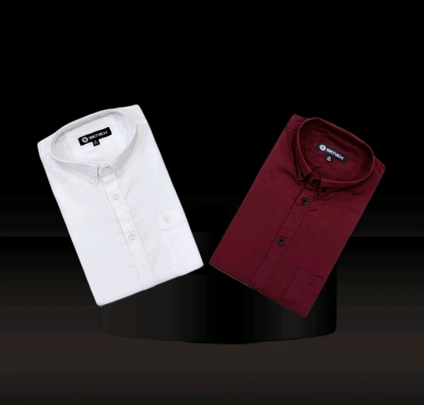Buy 1 Get 1 Skiyex Cotton Sleev Length Classic Latest Men Shirts 