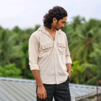 Velvet Double Pocket Premium Quality Shirt - L