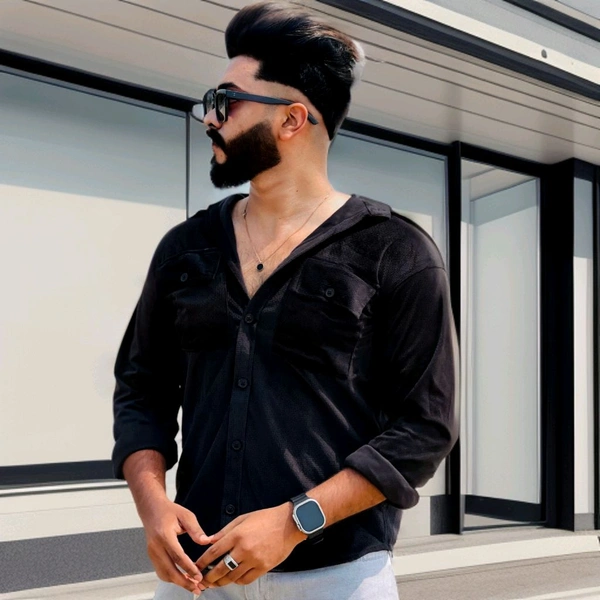 Velvet Double Pocket Premium Quality Shirt