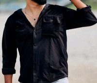 Velvet Double Pocket Premium Quality Shirt - XL