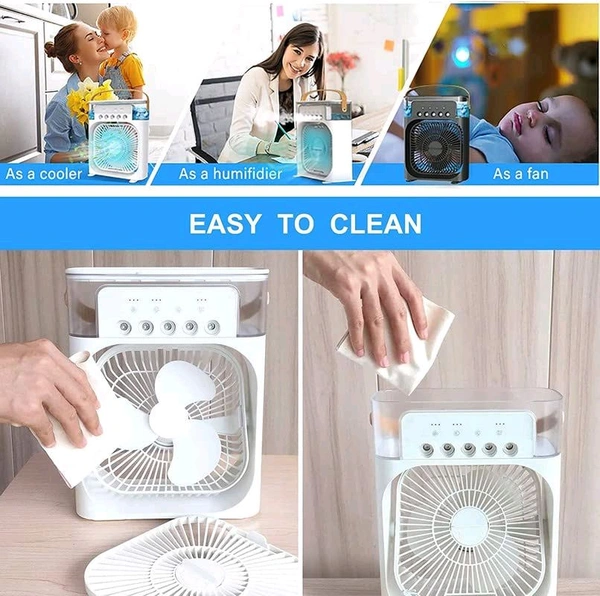 Portable Air Conditioner Fan, Personal Mini Small Evaporative Air Cooler Cool Mist Humidifier, 1/2/3 H Timer, 3 Speeds & 3 Spray Modes For Room Office Home Travel