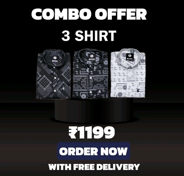 3 Shirt Combo Offer, Skiyex Original Cotton full Sleeves Shirt