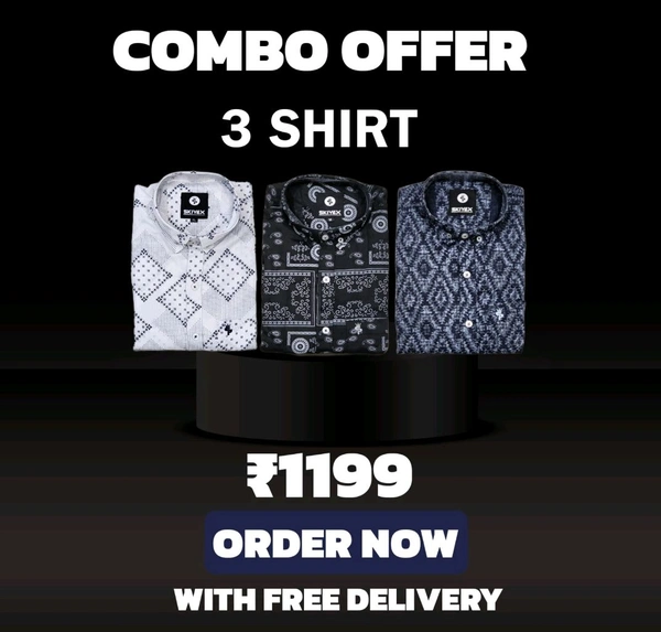3 Shirt Combo Offer, Skiyex Original Cotton full Sleeves Shirt