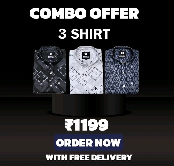 3 Shirt Combo Offer, Skiyex Original Cotton full Sleeves Shirt