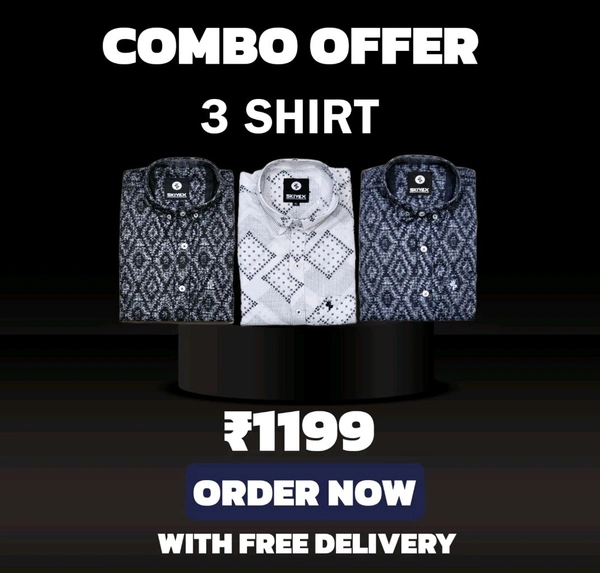3 Shirt Combo Offer, Skiyex Original Cotton full Sleeves Shirt