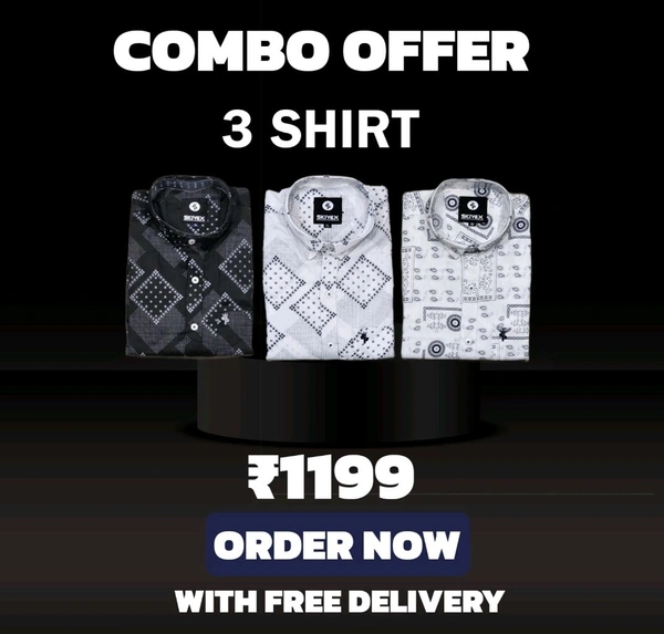 3 Shirt Combo Offer, Skiyex Original Cotton full Sleeves Shirt