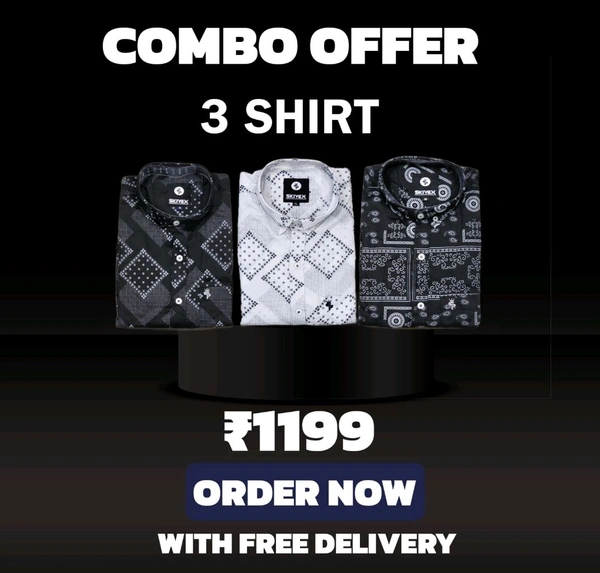 3 Shirt Combo Offer, Skiyex Original Cotton full Sleeves Shirt